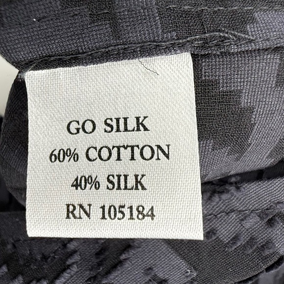 Go Silk Woman Black Lace Button Down 3/4 Sleeve Top Blouse Size 2X - Picture 3 of 6